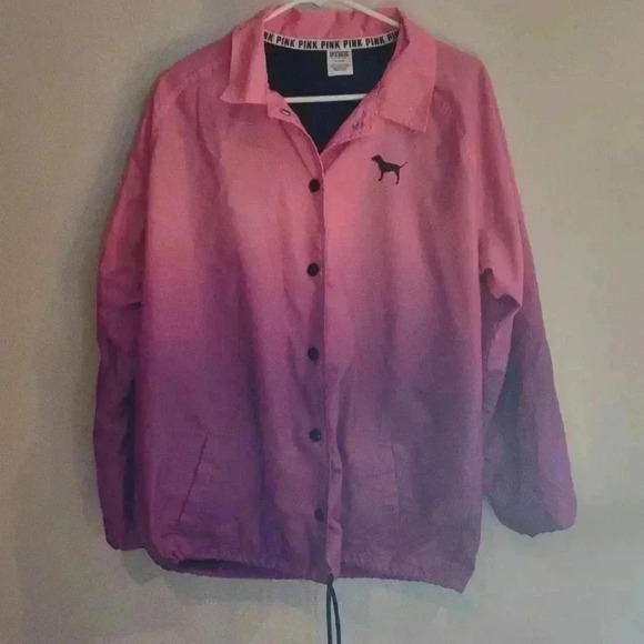 Victoria Secret PINK ombre jacket pink size medium‎ - Picture 1 of 3